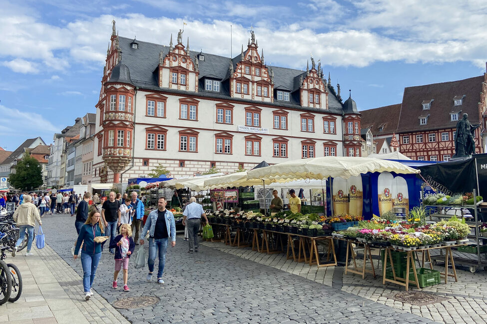 Blick auf den Coburger Markt