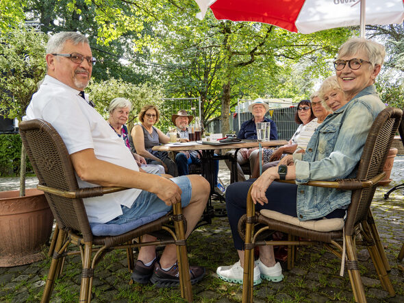 Der Seniorenbeirat beim Seniorenstammtisch in geselliger Rede