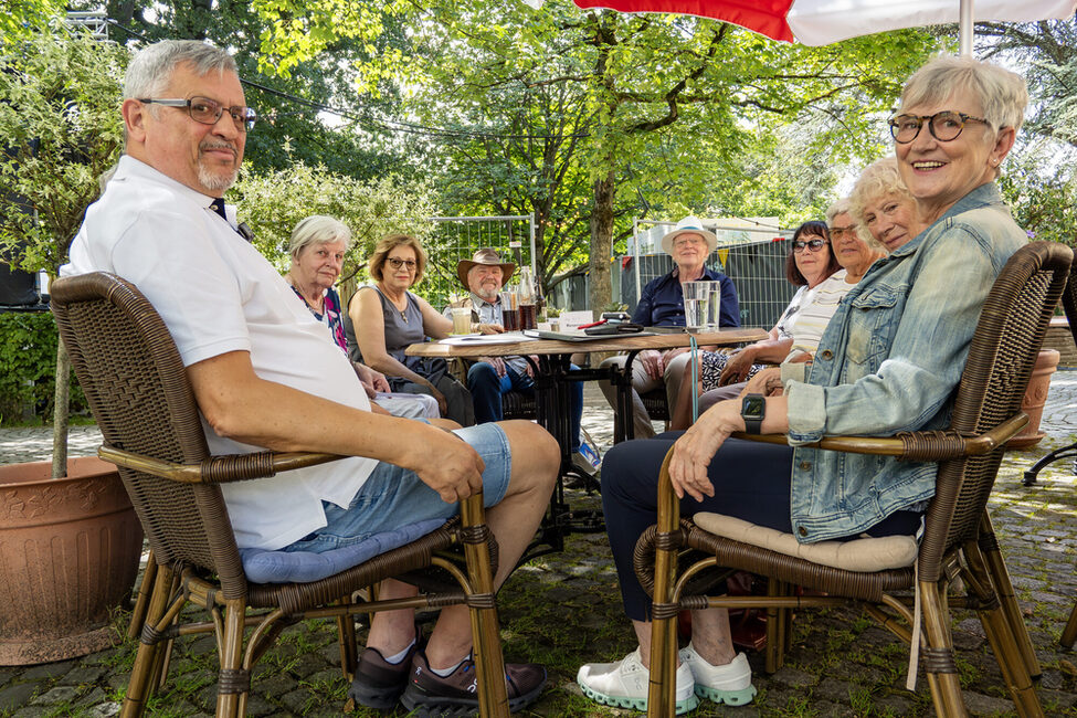 Der Seniorenbeirat beim Seniorenstammtisch in geselliger Rede